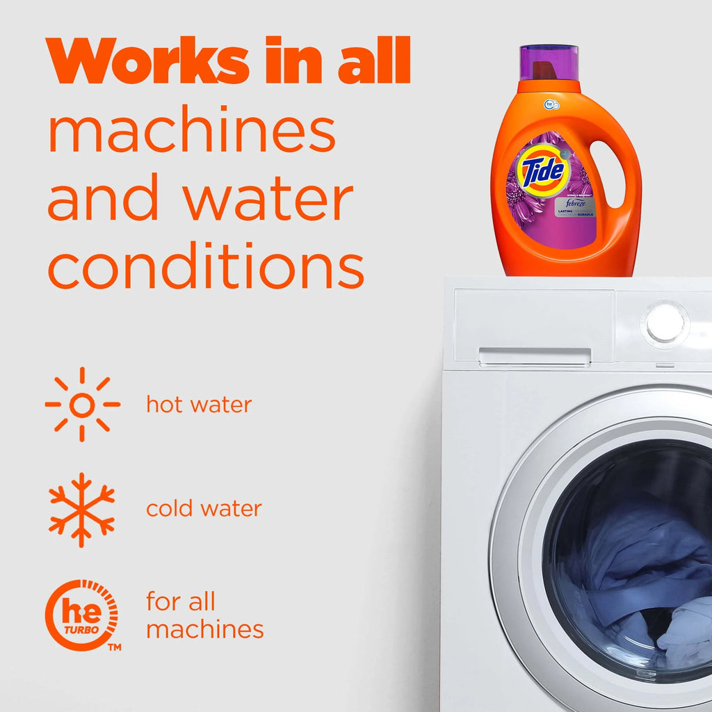 oz Renewal Tide 59 Laundry Liquid Loads Spring & fl 92 HE, Detergent,