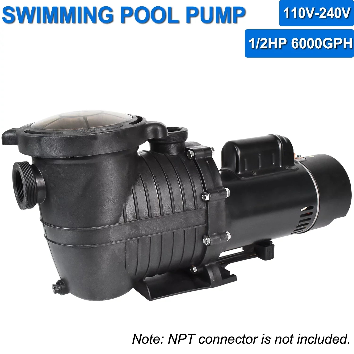 Pool iMeshbean liquid Motor Inground 6000GPH, Swimming Strainer Ground Head Pool Above Max 110V-230V, and Pump, w/ for Pool 1.5HP Basket In-ground Swimming 69FT, Circulation,