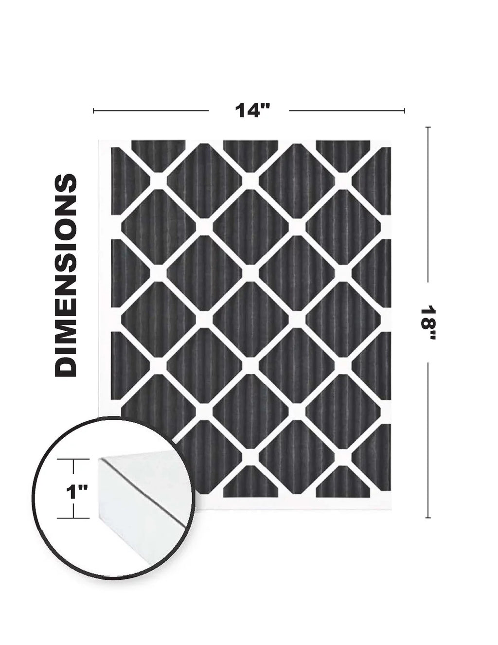 Odor Filter (4 MERV Eliminating 14x18x1 Air Accumulair 10 Carbon Pack)