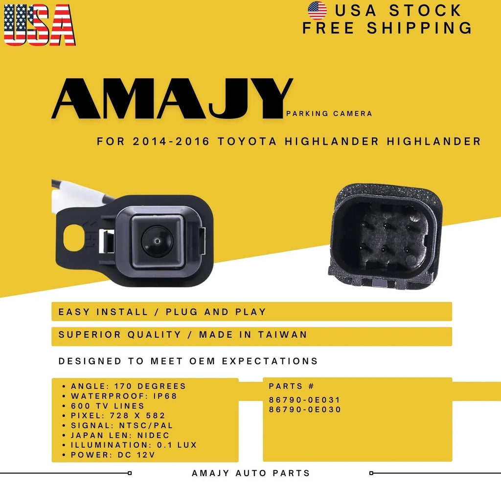 86790-0E031 14-16 for 86790-0E030 Toyota Replaces Camera Backup Highlander HIGHLANDER