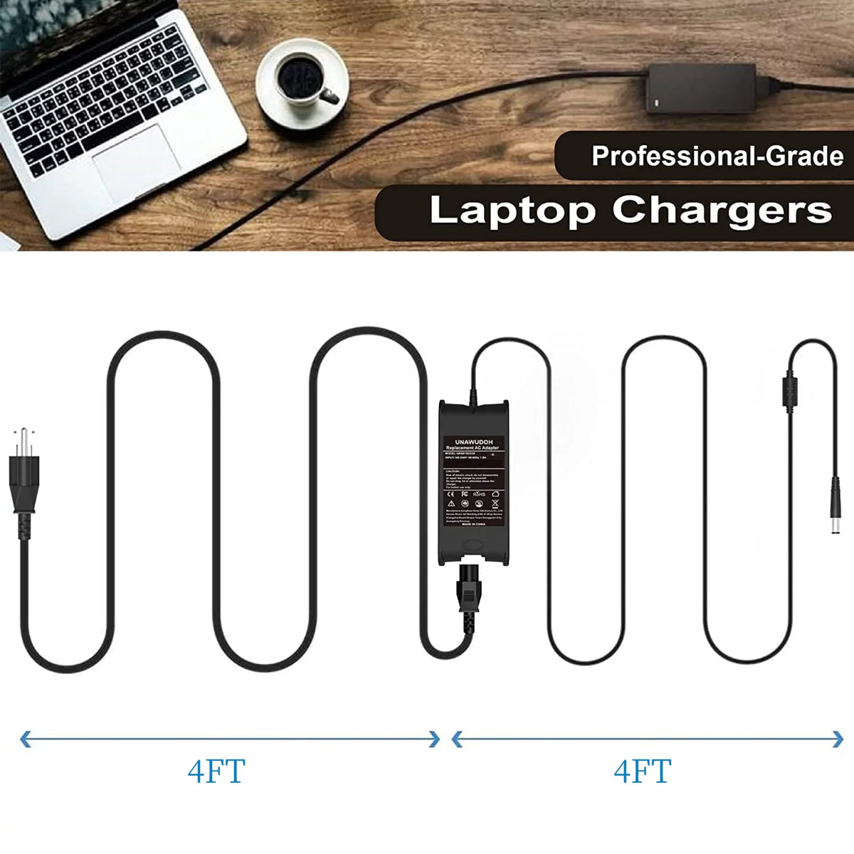 P06G, AC Compatible E5510, P05F, Power 90W U315K,E6410 E5410, PP32LA, Adapter P05G, for Atg,PP08L,P02T Notebook Latitude E5400, Charger E4310, Replacement Xfr, Laptop BOO KONKIN Computers E6400