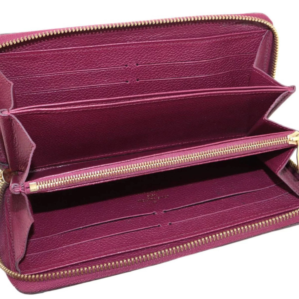 Amplant (Fair) M68571 Monogram Pre-Owned Long Cherry Zippy Berry Wallet