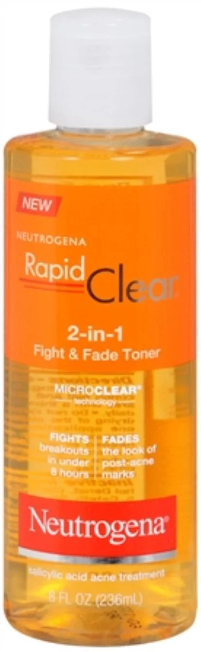 (Pack Clear Neutrogena Fight & 2-in-1 8 Fade Toner of Rapid 2) oz