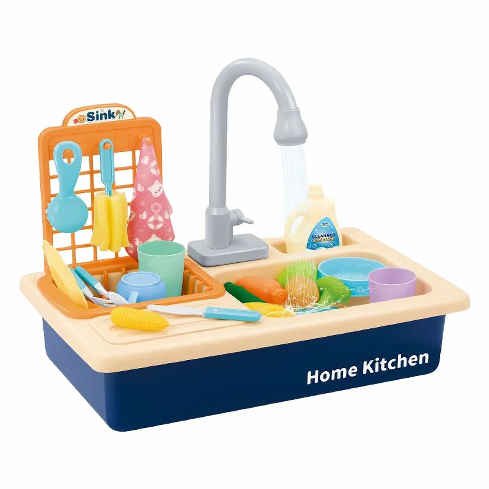 Alphabet Electric Role Children Dishwasher With Pretend Board Girls Toddlers Toys for Toys Kitchen Play Boys Automatic liquid House Running liquid Play Game Cycle System Board Sink Toy Playing for