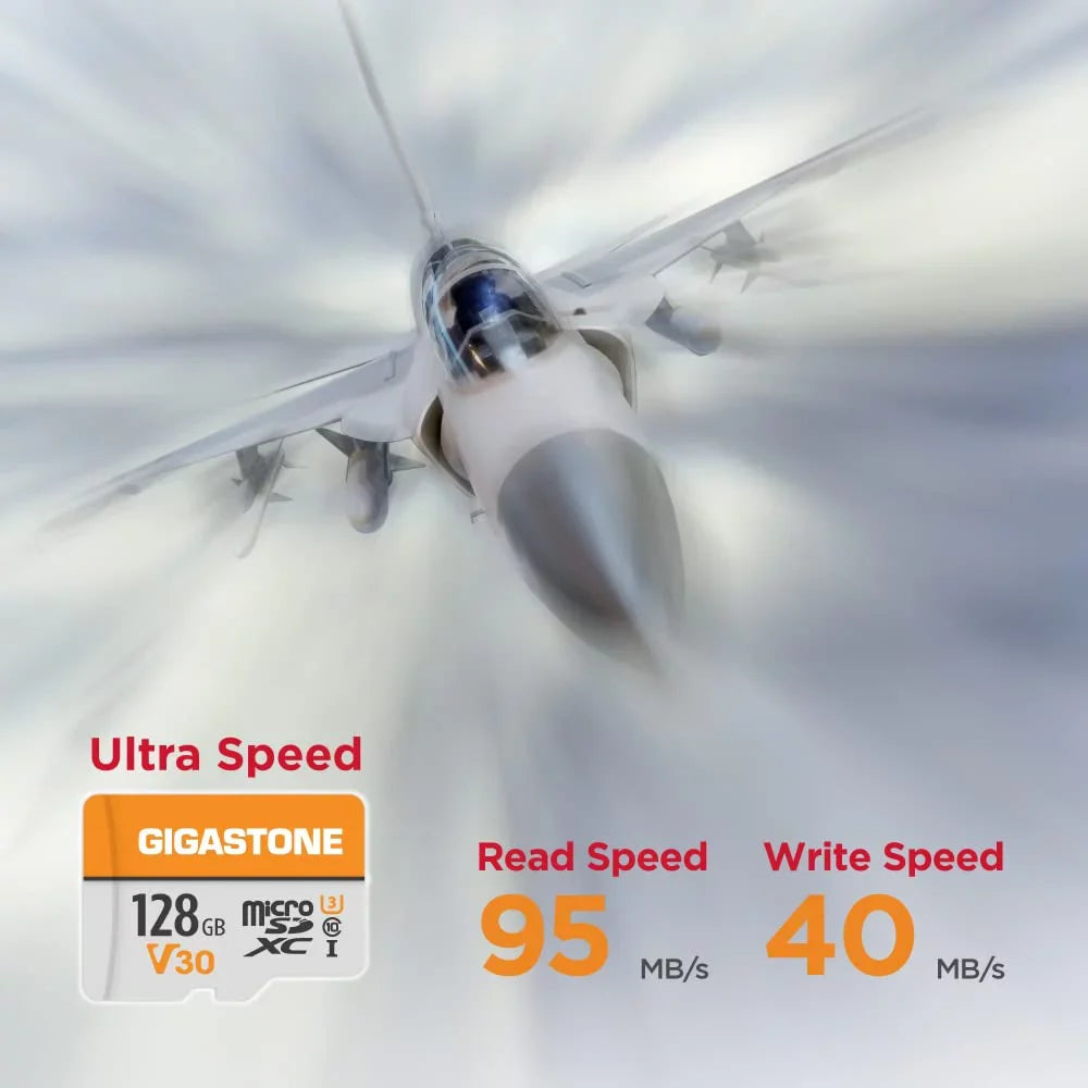 Dash 10, Card, Cam Professional, Video, Surveillance 2 Drone SDXC Action Micro 128GB UHD Security Camera Gigastone A1 (2x128GB) Class Pack 4K Cams,