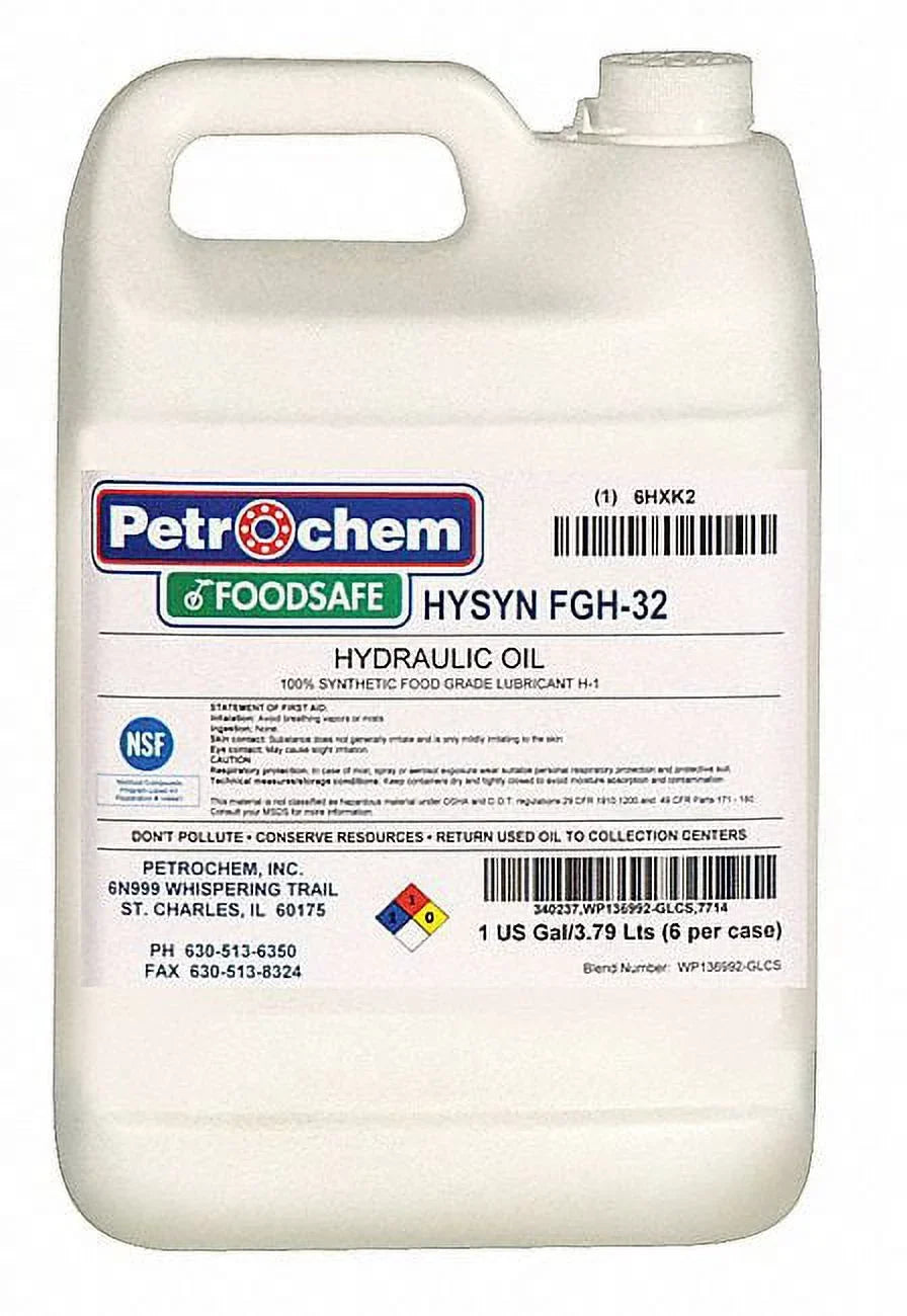 Oil,Food Petrochem FGH-32-001 Hydraulic 32 HYSN Syn Grade,1gal,ISO