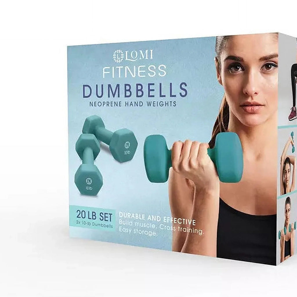 Lomi Teal New) (Like 2x 10-lb DUMBBELLS