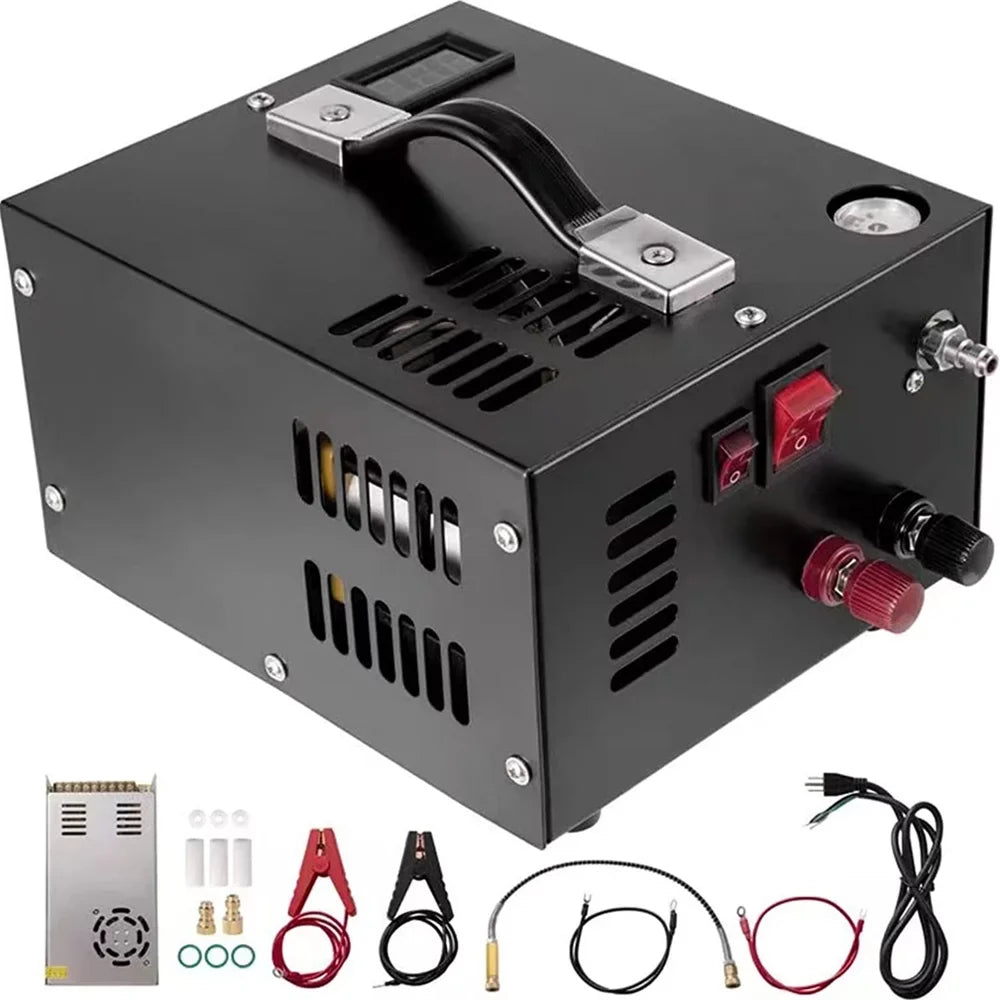 Electric Pressure Shutdown with Transformer Lixada Compressor Barometer Automatic Intelligent High 4500PSI Air Pump Portable