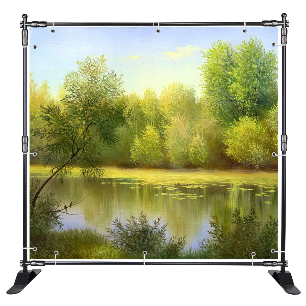 Show Banner Stand Expanding Adjustable and InstaHibit ft Display Step Backdrop 10x8 Repeat Stand Trade