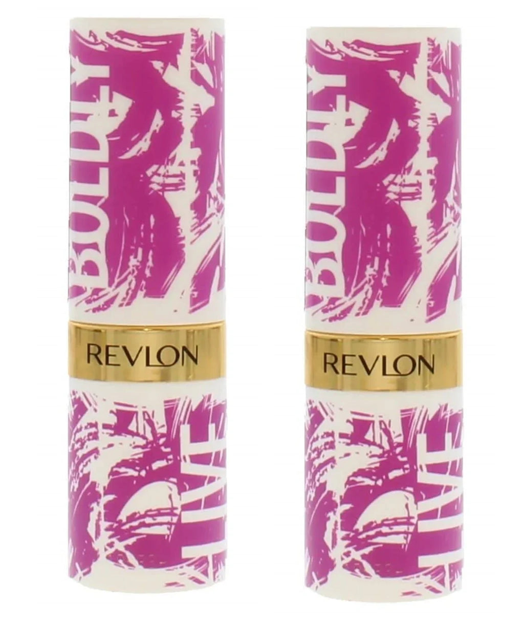 Revlon Live of Lustrous Lipstick, Black Super 061 Cherry Boldly Pack 2