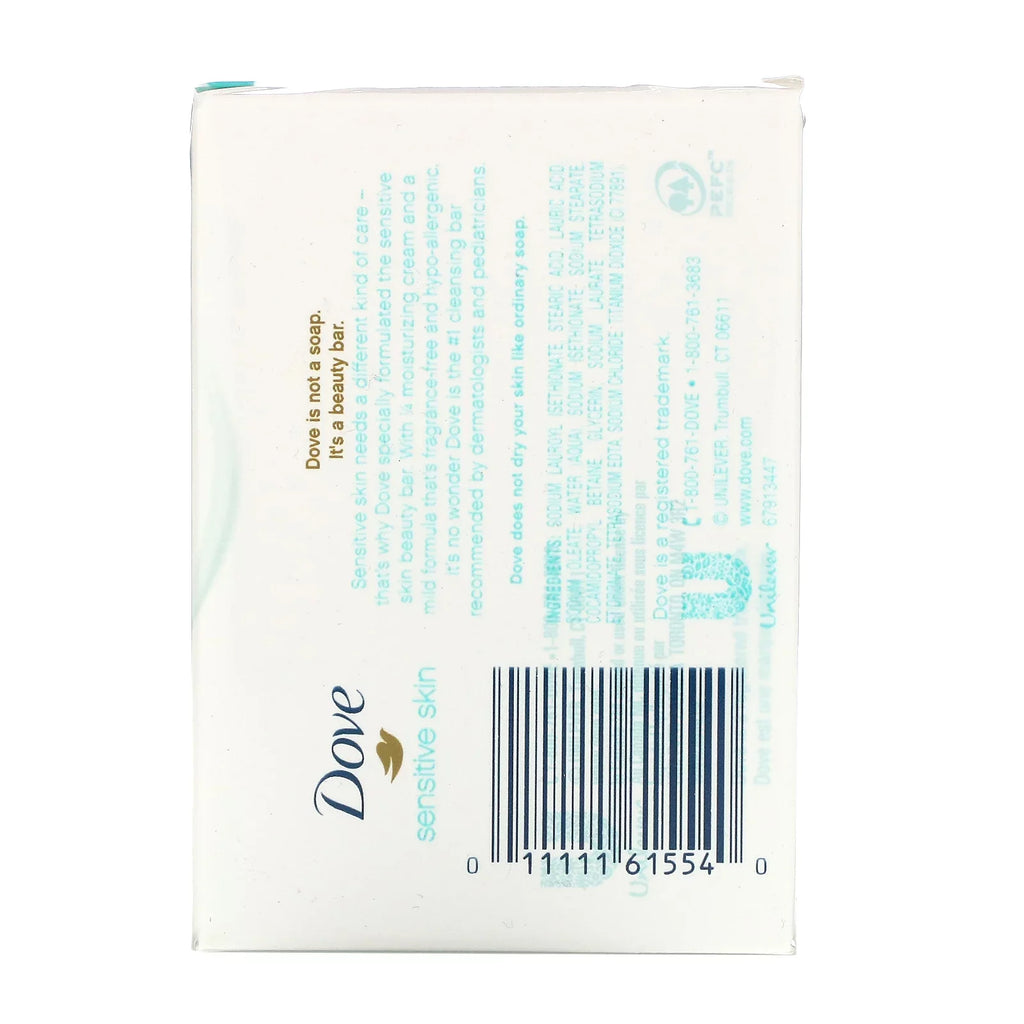Beauty Pack 4 of Free, 3.75 Skin, Sensitive Fragrance Bar 3 oz Bars, Soap, Dove,