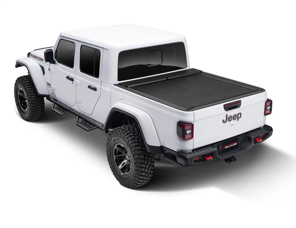 | 2020-2023 w/o | System by Jeep Rail RealTruck Gladiator Trail Retractable Select Cover Bed Compatible LG496M 5' Truck with (60") Bed M-Series Roll-N-Lock Tonneau