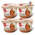 햇반 Korean Cupbahn Rice 컵반 Kimchi, (Fried White Meal 4 with Bowls) Pre-Cooked - 25 Taste Hetbahn by
