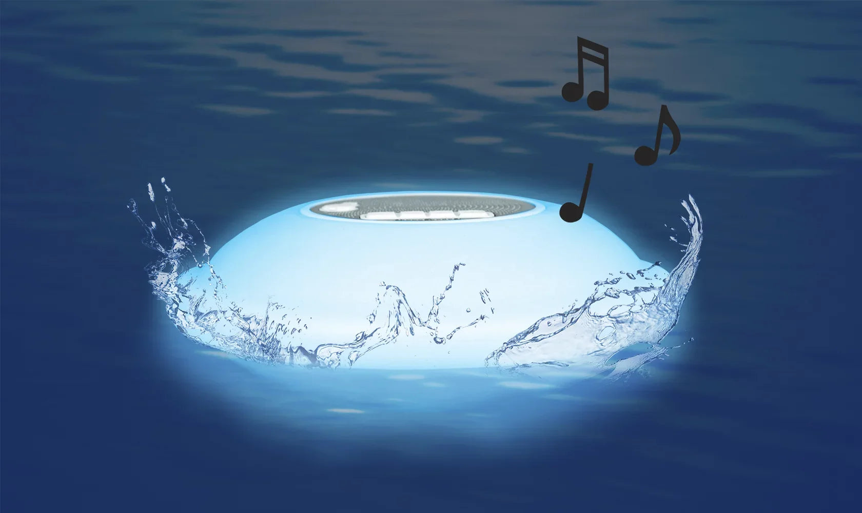 Pools, Bluetooth LED Backlight 7 Functionality Poolmaster Lakes, Waterproof Display Outdoors Multi-Light - for Portable Swimming Color Floating Call with Phone Speaker