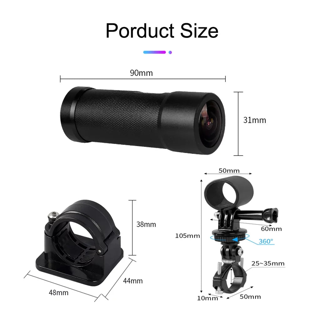 Night HD Wide G-Sensor Camera Angle WiFi Camera Bicycle Action Control, Lens Portable Remote 1080P Vision with Helmet DVR, Waterproof Recording, VSYSTO 150° Loop Camera
