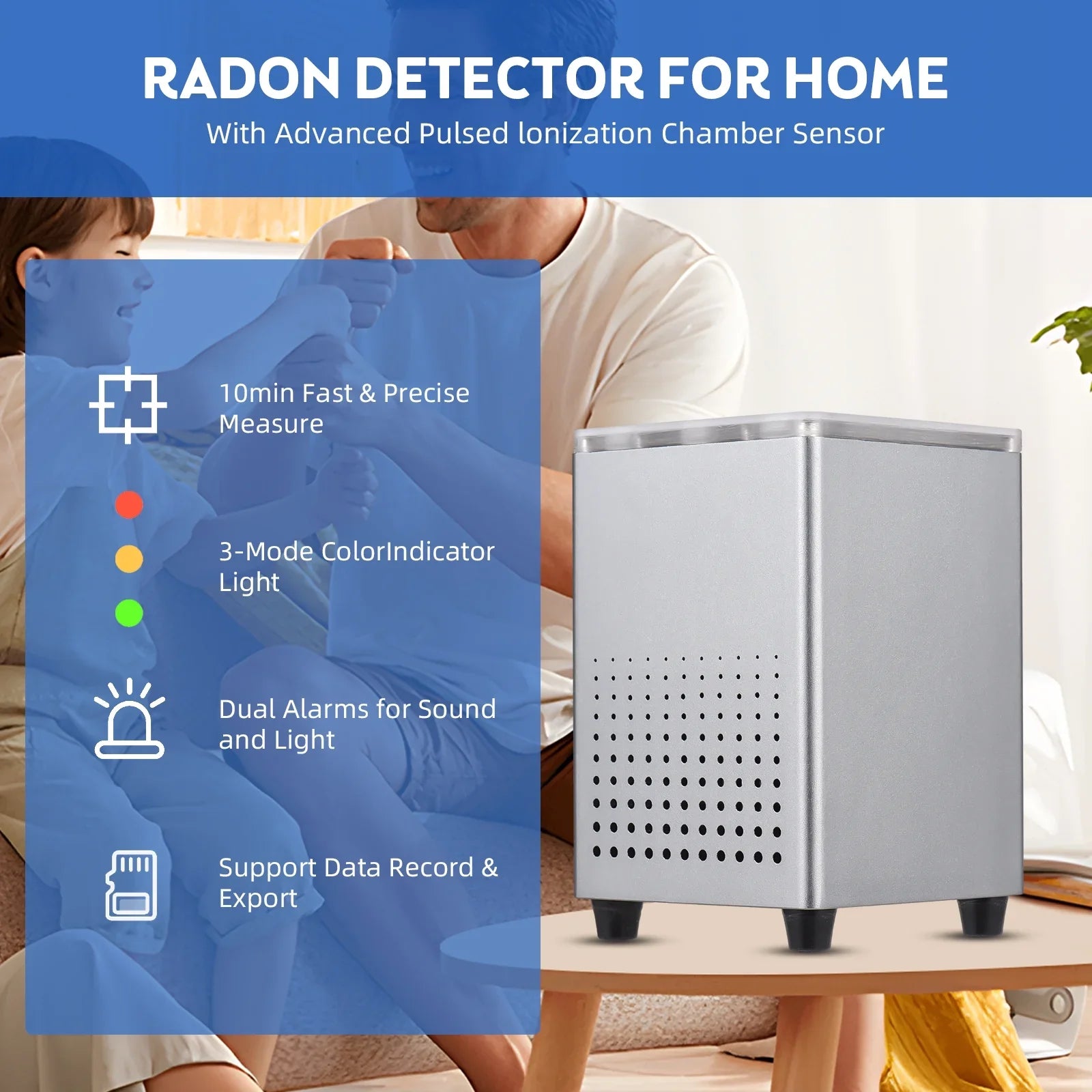 Sensitive APP, Quick with Smart Radon Detector Detection, and Professional Radon Tomshine