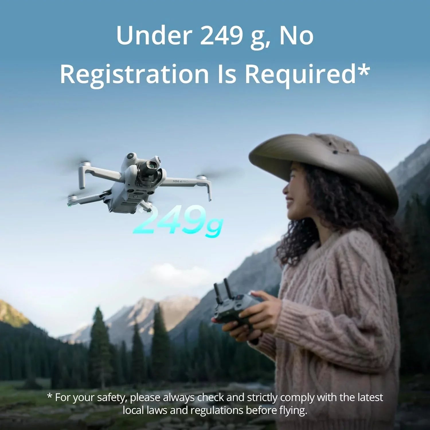 CPS Batteries Combo, 3 Fly Mini Accessories Warranty 4K Extended 4 Year with (With Bundle Drone RC DJI Sensing, 3 2 & More 249g, with Omnidirectional HDR Remote Pro Under Video, Folding Screen)