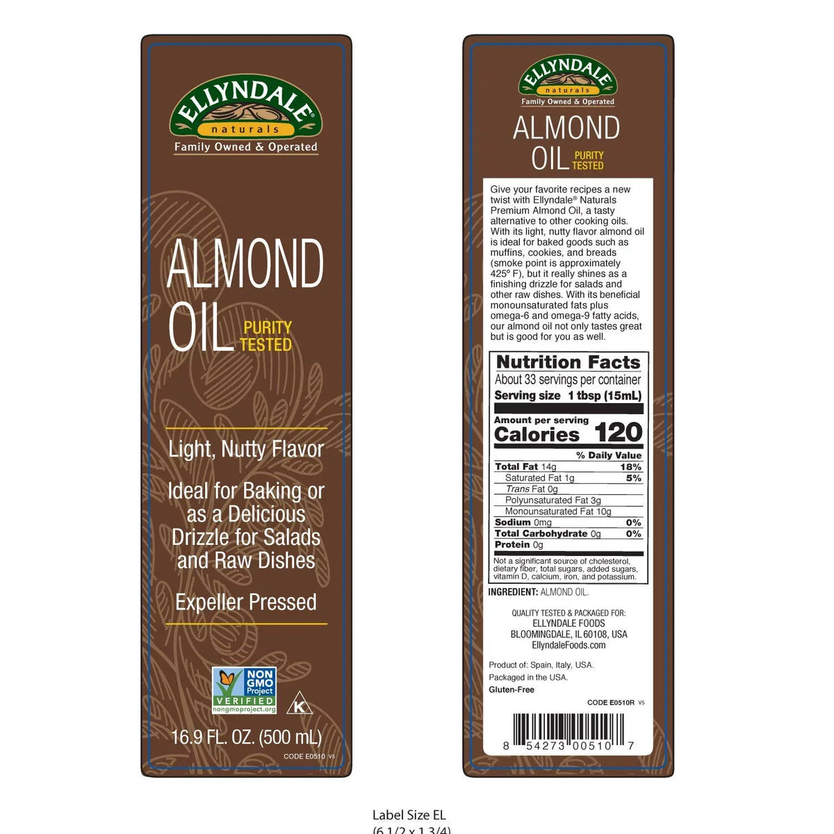 Naturals Foods oz 16.9 NOW Almond Ellyndale Oil fl -