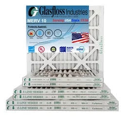 '- 17.5x7/8 10 - Filter inch) -Qty:4 12.5 13x18x1 x (Actual in Glasfloss MERV Made USA dimension: - Furnace Air