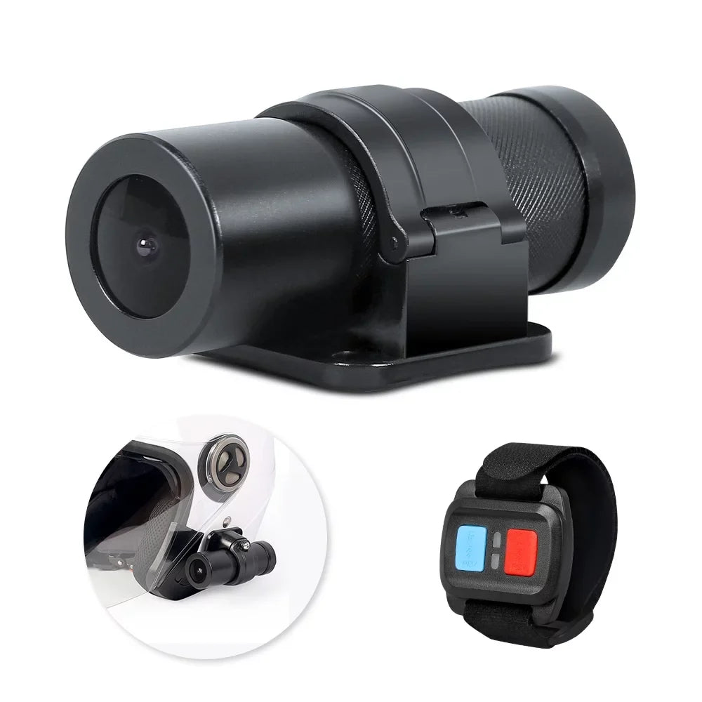 Night HD Wide G-Sensor Camera Angle WiFi Camera Bicycle Action Control, Lens Portable Remote 1080P Vision with Helmet DVR, Waterproof Recording, VSYSTO 150° Loop Camera