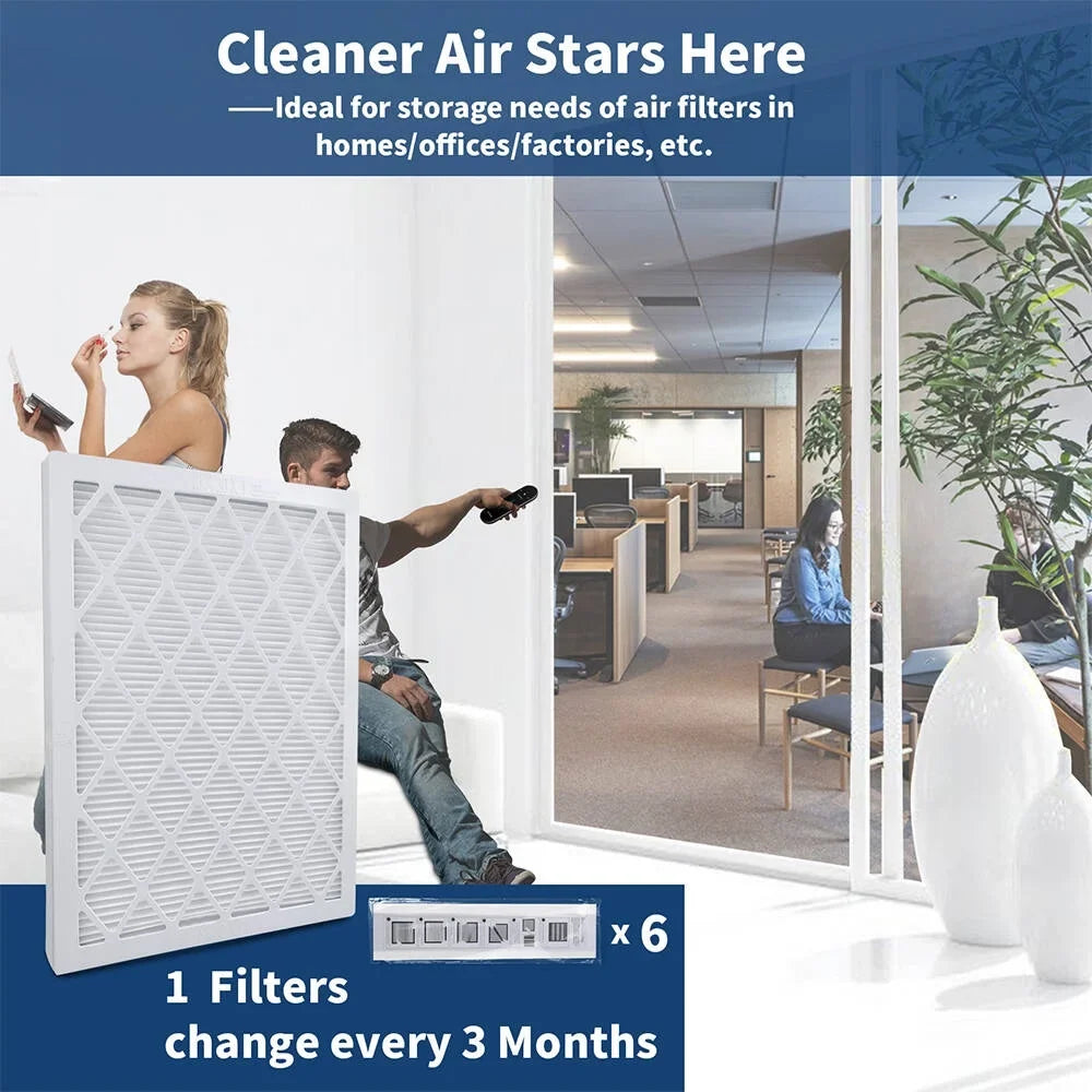 Furnace AC Air 16x25x1, RSFDIYA HVAC Reusable MERV13 Filter MPR 1800 6-Pack Filters Air