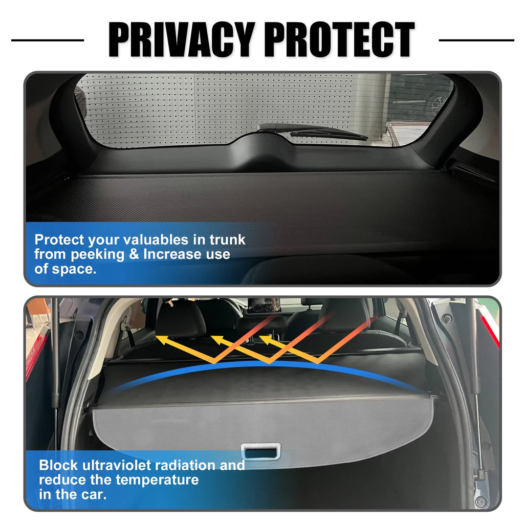 Cover Black Retractable Rear Unique for 2021-2024 Fit Cargo Shade Shield cover Ajustable Trunk Rogue Nissan Bargains