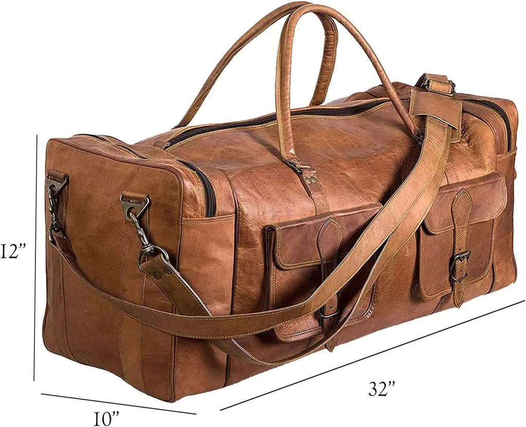 Rajeriya-32 | Bag for Men Duffel Sports Duffel for Bag Men Large Gym | Carryon Travel and Weekender Overnight Bag | Women inch Bag Leather Holdall Luggage