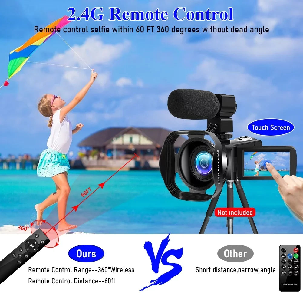Night Digital Camera IR 18X Video 48MP 60FPS Youtube WiFi MARVUE for 4K Vision Vlogging Camera Camcorder