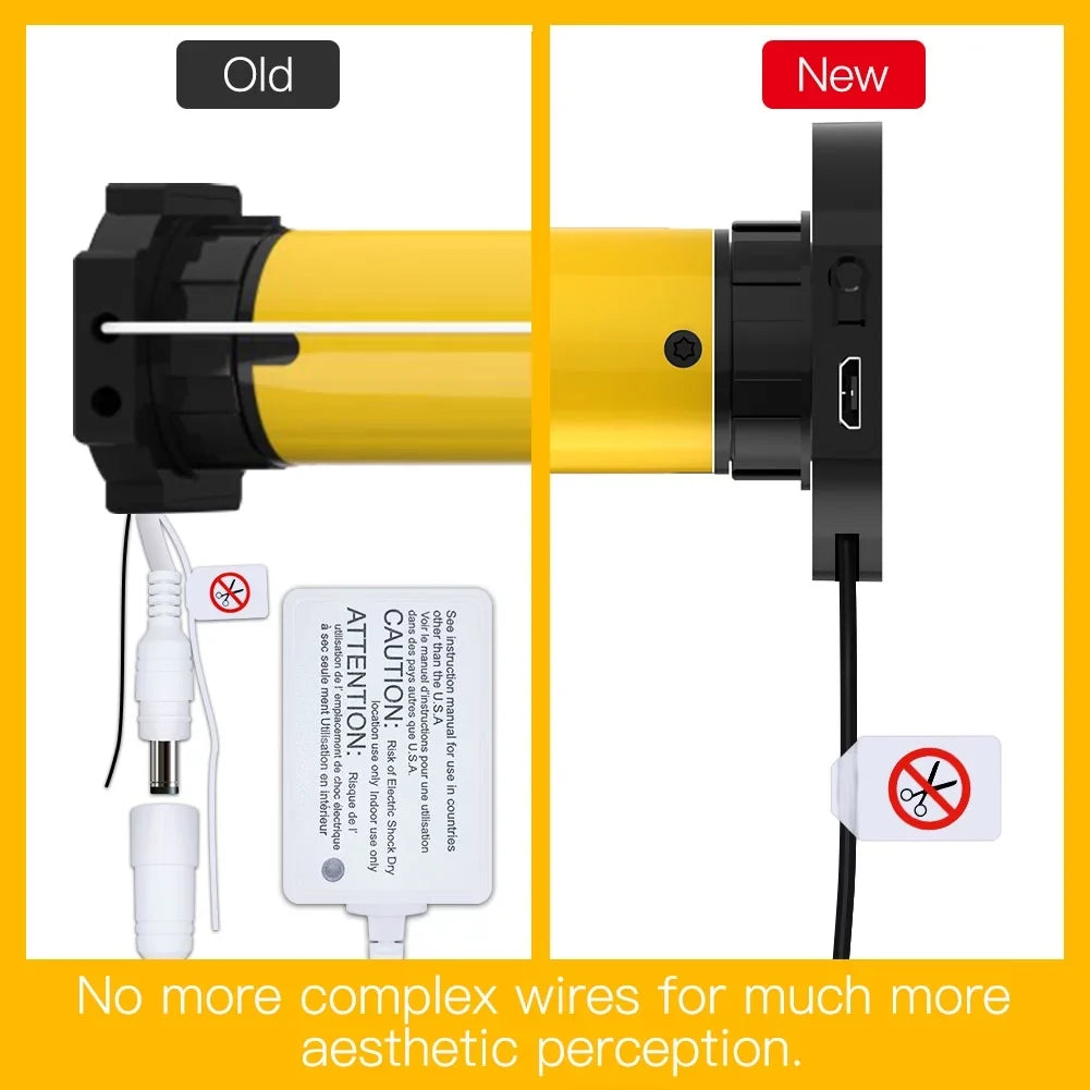 Blinds Tube Automatic Battery Built-in Remote Tubular Receiver 38mm Roller Control 25mm Motor Powered RF433 Smart for Pinnaco
