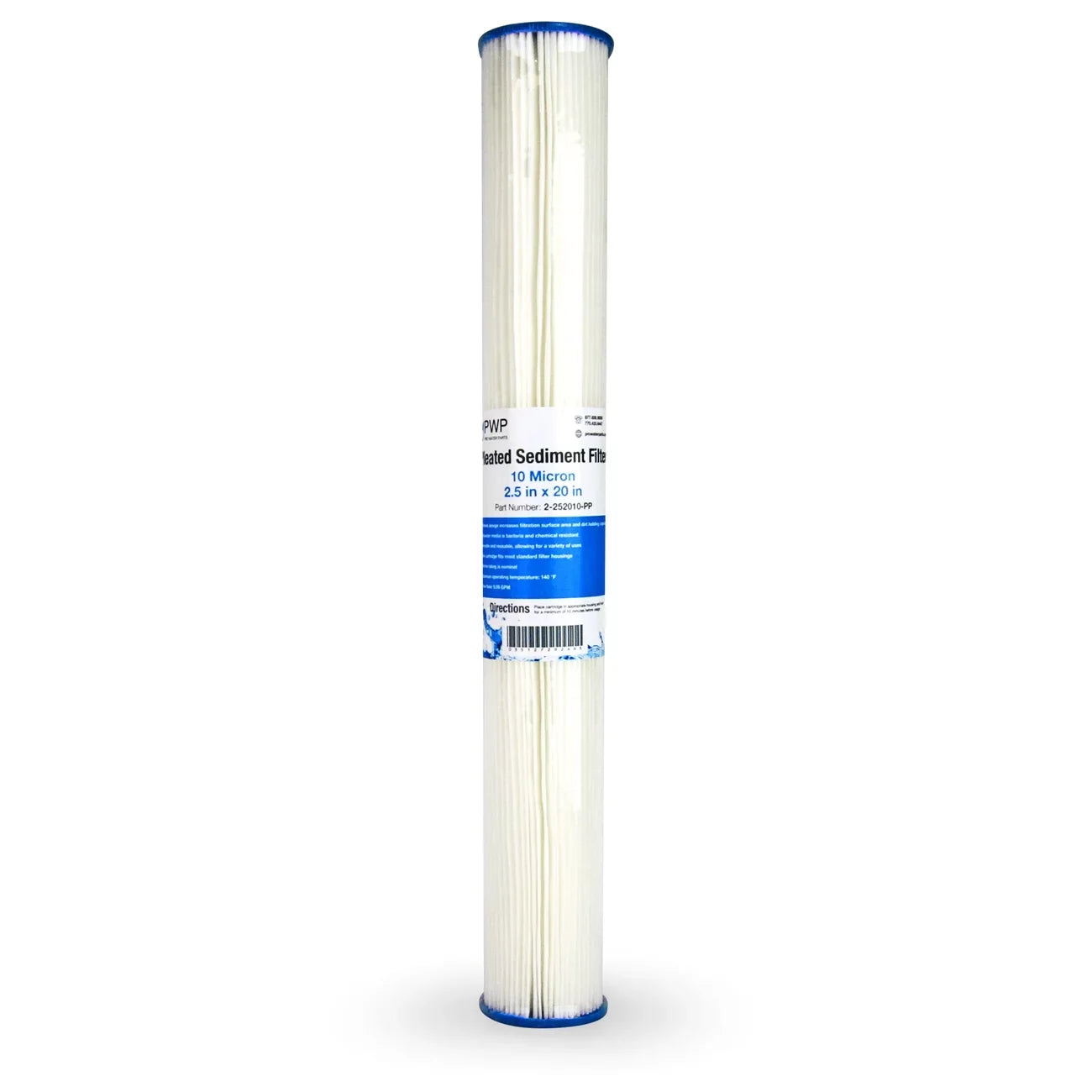 Cartridge Poly liquid micron 20x2.5" 10 Filter Pack 25 Pleated