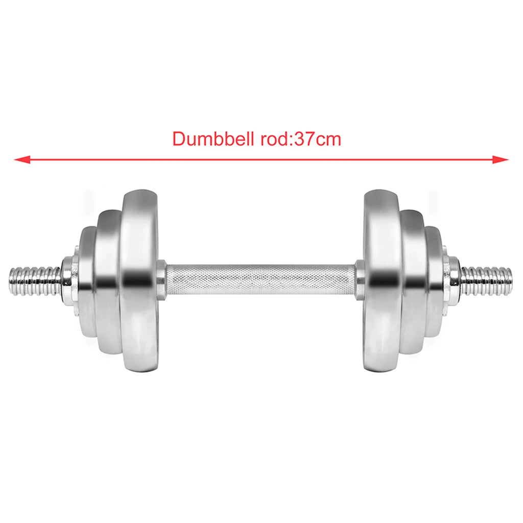 Detachable Fitness Set for Adjustable Barbells 66LB Silver Dumbbell Weight Exercise, Household SAYFUT Dumbbells Gym
