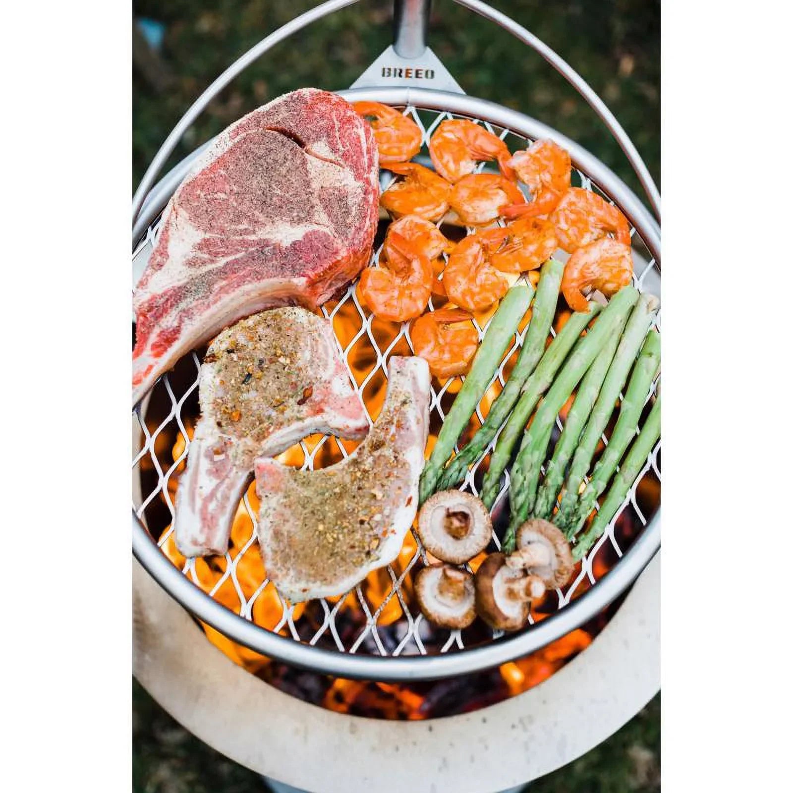 W pk Silver 1 X 27 Breeo Grill 34 in. Camp Outpost H 24 in.