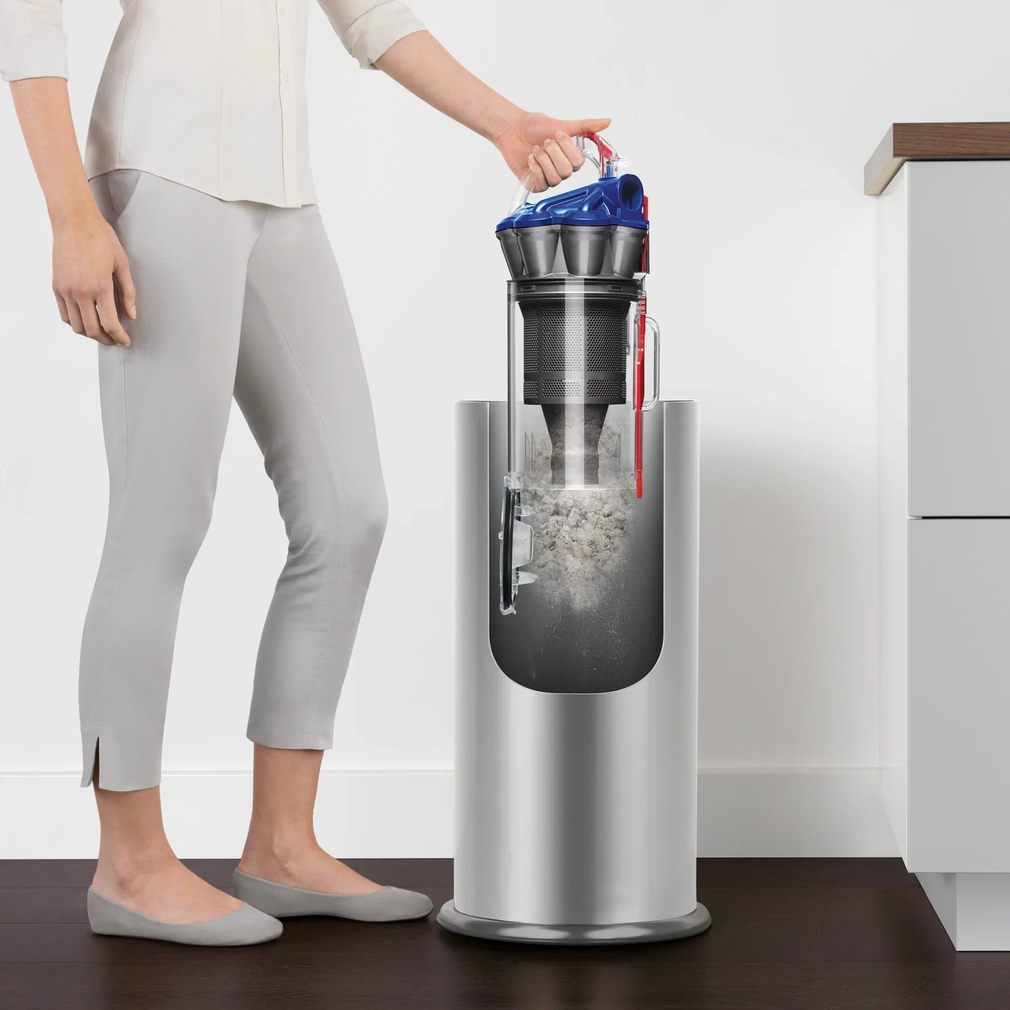 Blue Upright Vacuum, DC33 Bagless Dyson