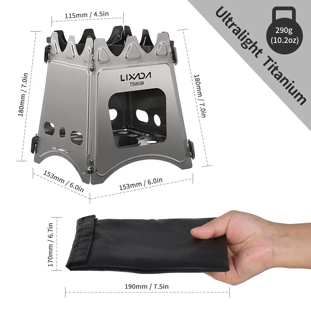 Lixada exterior Wood Stove Stove Stove,StovePicnic Stove Portable Siuke Buzhi Bbq Stoves Portable Jinmie Stove