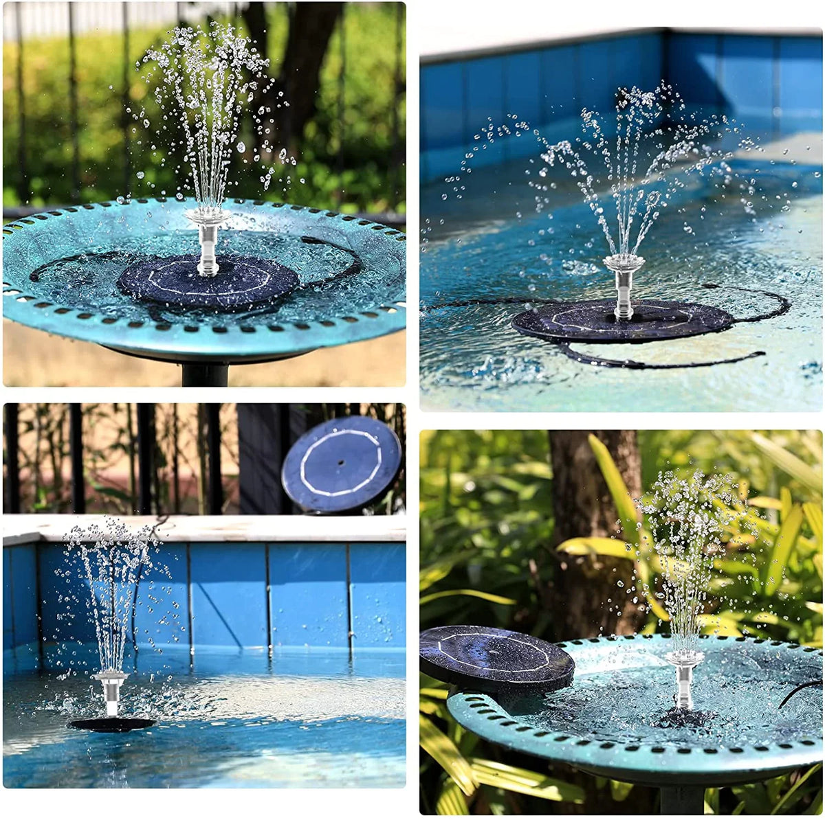 DIY liquid exterior Solar Nozzles, Powered Bird Fountain Pump 3.5W Multiple Solar Bath for Tank Ponds, Solar Garden, Fish Fountain with and for Feature Fountain liquid Aquarium