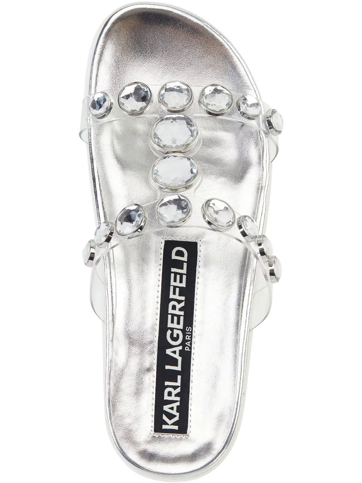 Leather On Sandals Lagerfeld Belinda Slip Paris Womens Karl Slide Faux