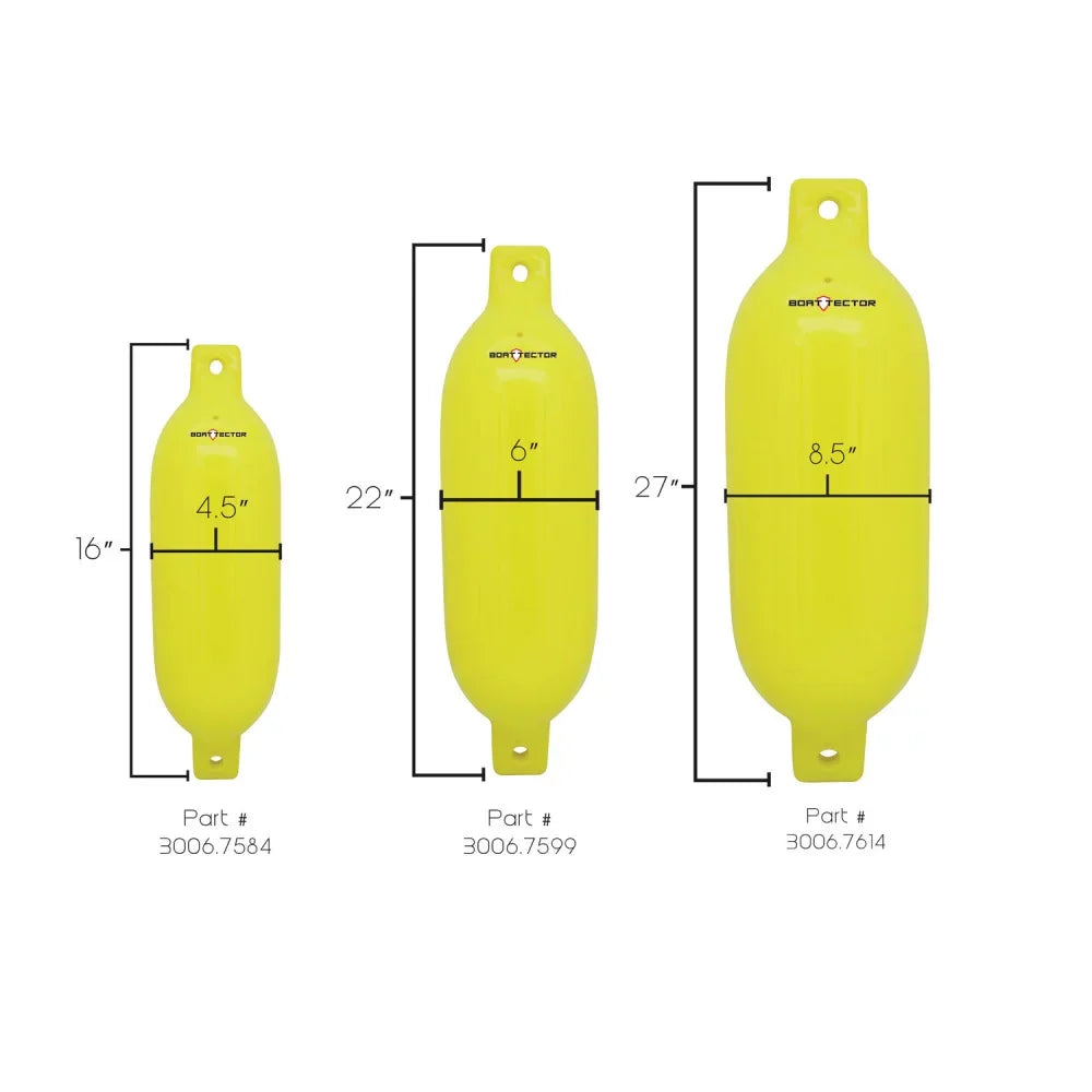 '- 2-Pack 22", Max Neon x BoatTector Extreme Inflatable 6.5" Value Fender Yellow 3006.7599