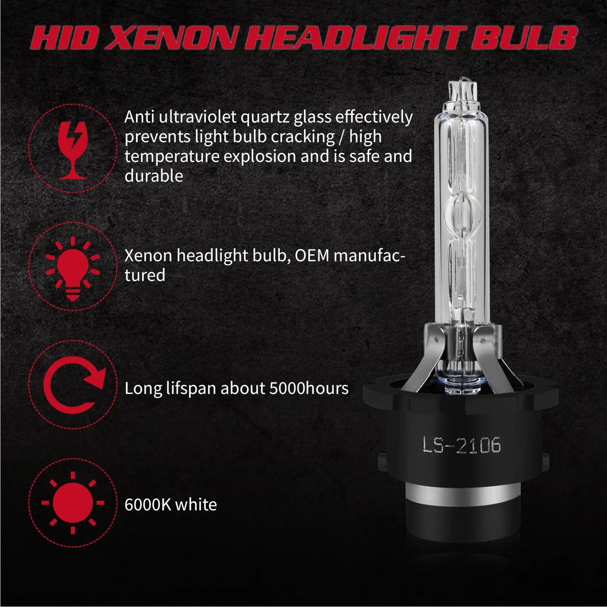 2010 D4S 2008 Hid Lexus 2014 2X 6000K ES350 for 2012 2009 Beam 2011 Low 2013 Headlight White 2015 Bulbs 2007