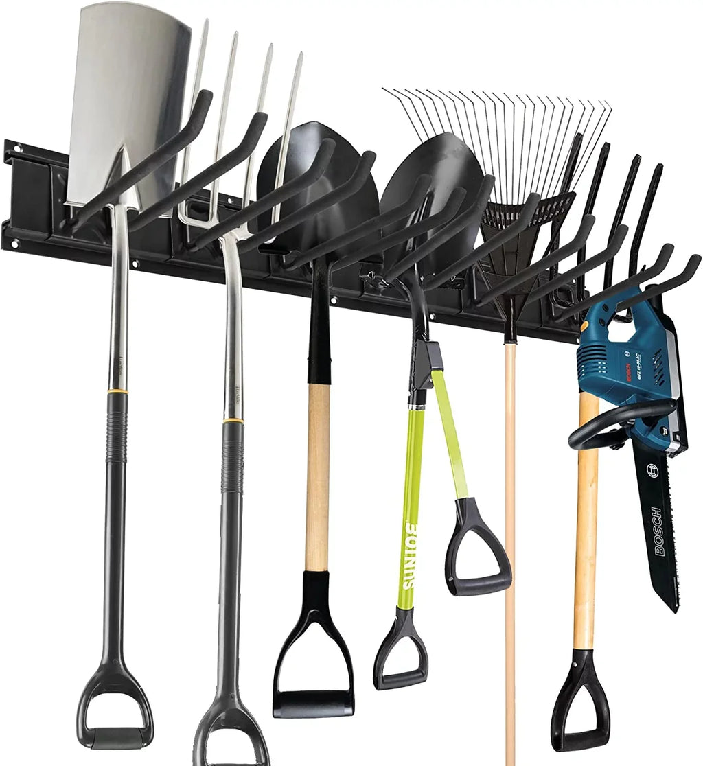 Heavy Garden Tool for Racks Organizer Tools Hooks, Metal Yard Mount Garage 6 Garage Duty Wall Holder
