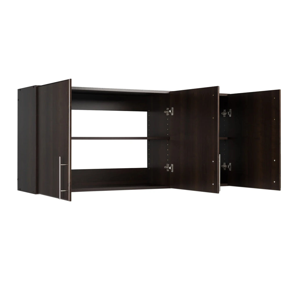12"D, Prepac Cabinet Versatile Elite 3-Door, 24"H Prepac, Espresso x Tall by EEW-5424, Wall Cabinet, x Wall Garage 54"W Adjustable