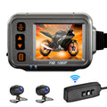 Wide Recording card Motorcycle Night Dual ,120° After With Full 32G Angle,Parking Body Monitoring, storage 1080p Dash Cam,WiFi Timed Waterproof Motorbike Camera Vision Flameout