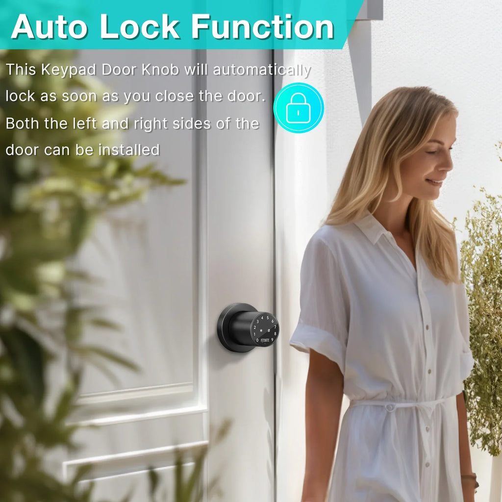 Digital Knob Smart Password Electronic App Control Keypad Door Lock Code