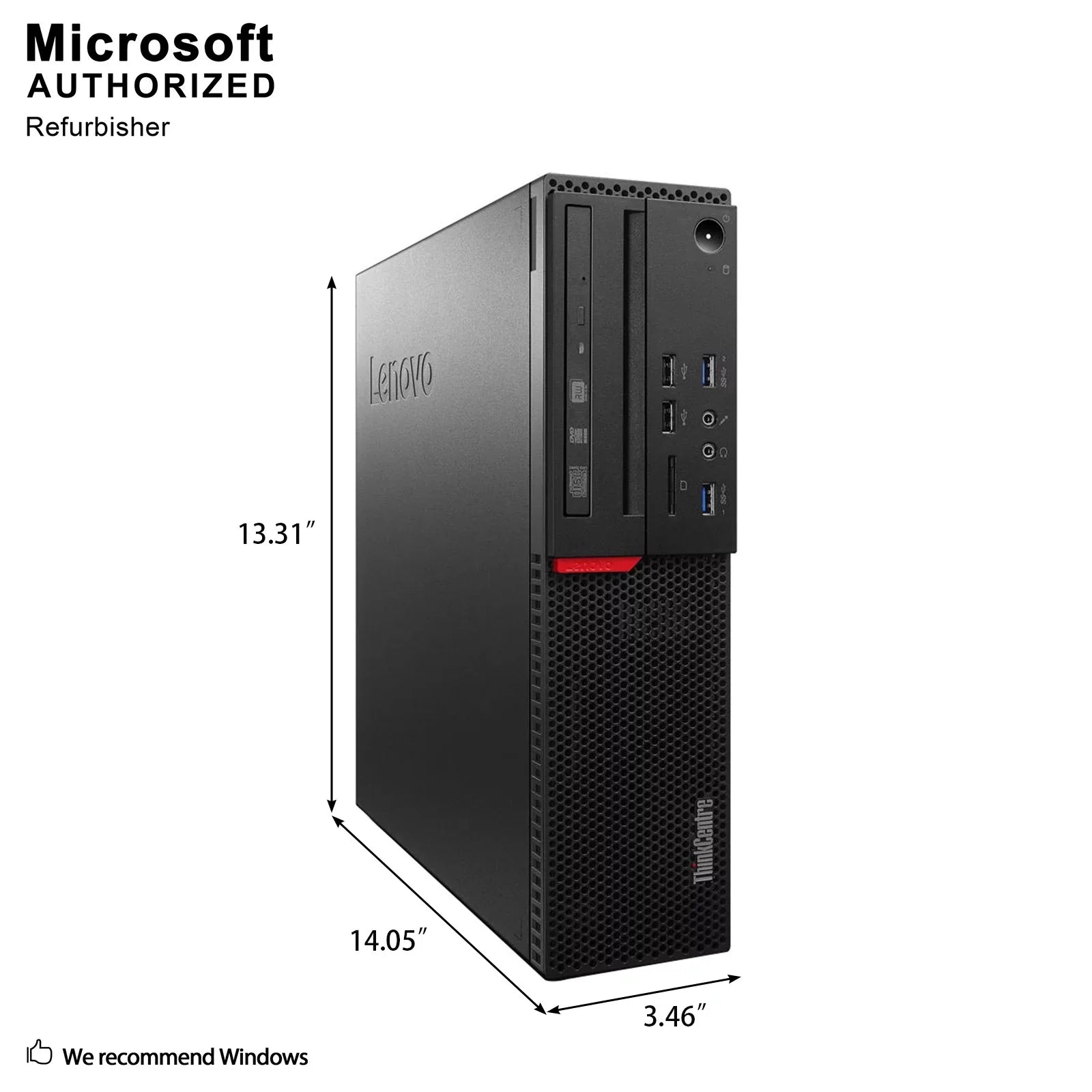 Performance En/Sp/Fr DDR4, 64 BT, DP, Intel Support, Pro Quad to SFF 4K Grade M800 SSD, 512G VGA, Win10 i5-6400 DVD, Computer, ThinkCentre WiFi, Desktop up Used 8G High 3.3GHz, A Core