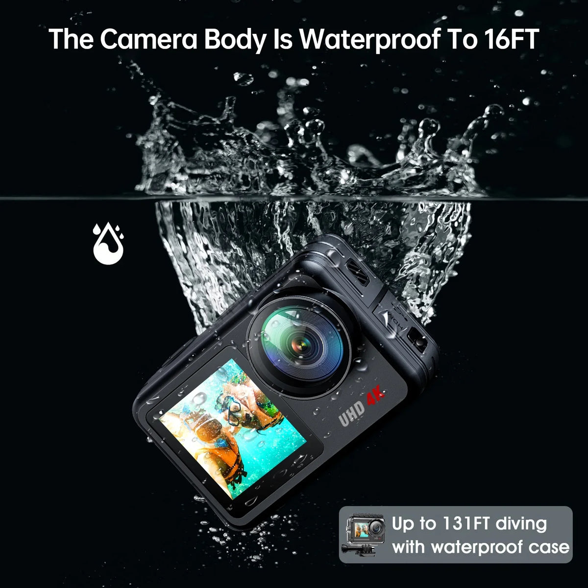 Camera Sports Underwater 20MP Camera Waterproof WiFi Accessories Campark Screen Camera 4K Touch Action Vlog GoPro Kits Camera 30FPS Compatible
