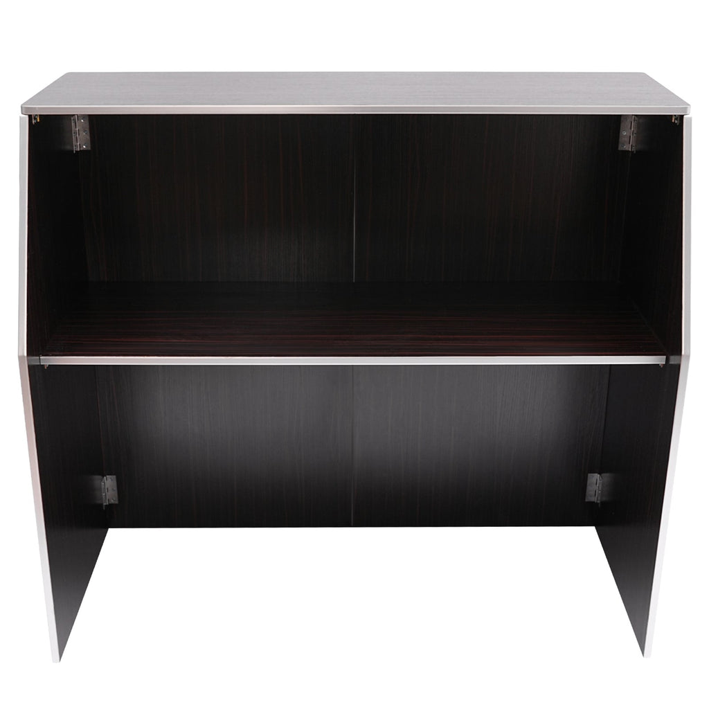 19.5x47.75x42.75in Cabinet Foldable Event TOOL1SHOoo bar Brown Edging with Black Portable Aluminum