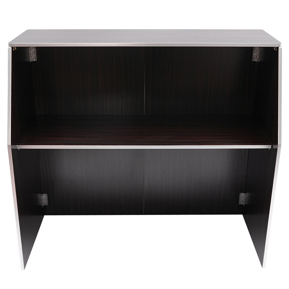 19.5x47.75x42.75in Cabinet Foldable Event TOOL1SHOoo bar Brown Edging with Black Portable Aluminum
