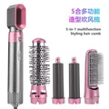 Brush - with Styler PinkGold Color: Electric Automatic Straightening - Hair Heads and Styling, Ionic 5-in-1 Curling Brush Negative Hair Dryer Blow Brush Detachable for Dryer