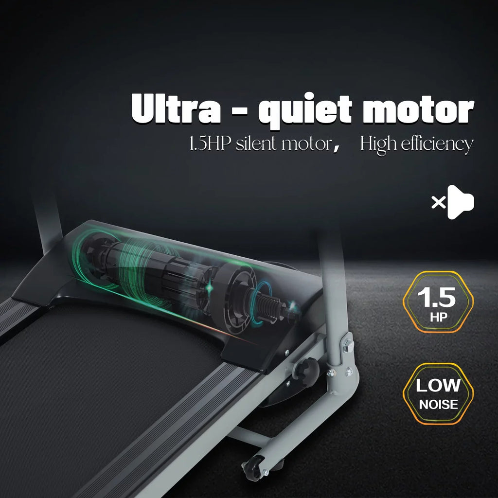 Black Treadmill Electric Running Folding 1.5HP Machine, Inolait