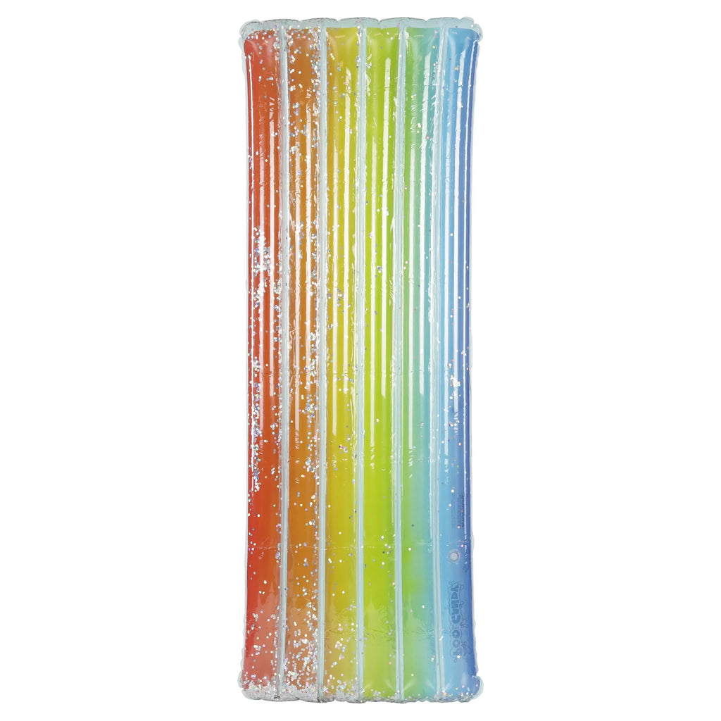Collection Rainbow Pool 74" Glitter Raft Rainbow Deluxe - Haze