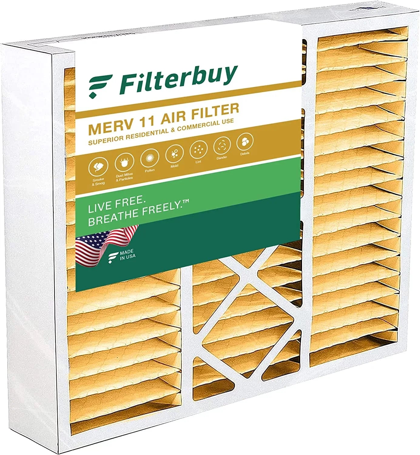 Pleated Amana and AC HVAC Filterbuy Air Furnace for 22x24x5 Filters Goodman (1-Pack) 11 MERV